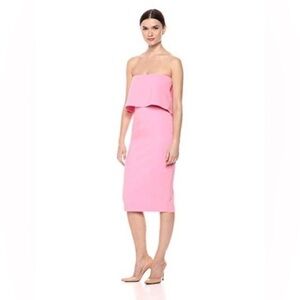 Likely Driggs Strapless Midi Dress in Pink Size 8